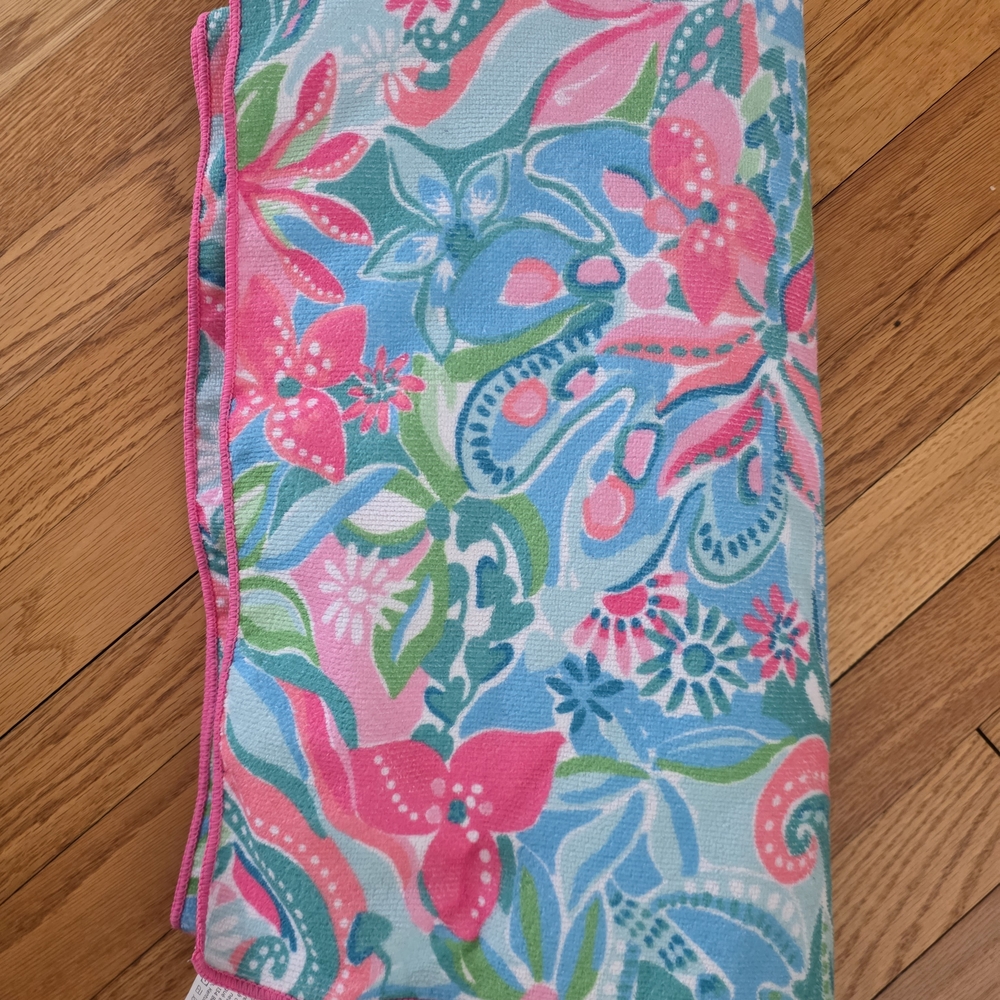 Lilly Pulitzer Vibrant Pink and Green Towel